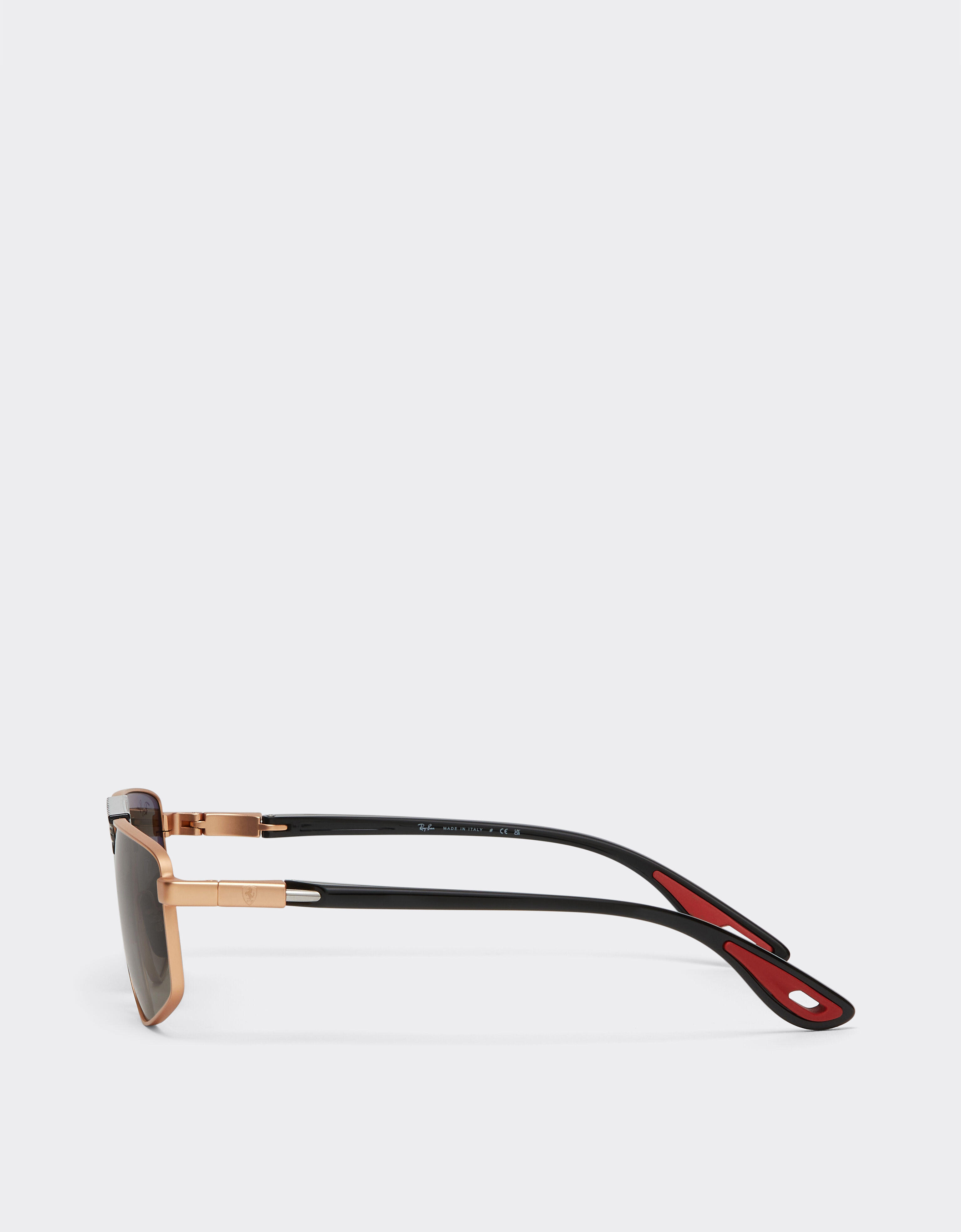 Ferrari Ray-Ban for Scuderia Ferrari RB3776M in rose gold and black metal with grey gradient lenses Black LA0EJf