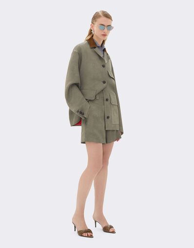 Ferrari コールドダイを施したキャディのショーツ Olive green CWWTR0023WVI0005f