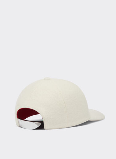 Ferrari Casquette de baseball en laine double avec logo Ferrari brodé Ivory 21347f