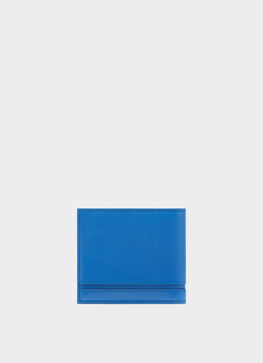 Ferrari Horizontal wallet in smooth nappa leather Klein Blue 22198f