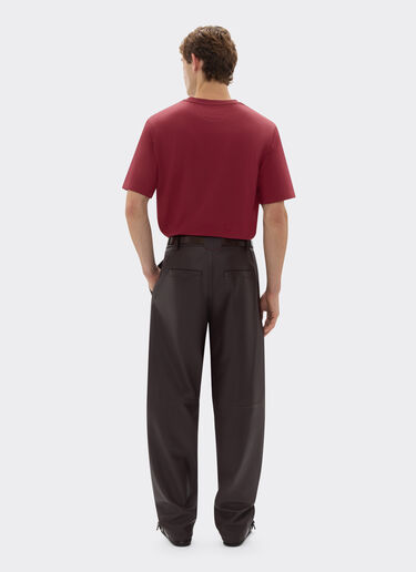 Ferrari Cotton T-shirt with Ferrari logo Mahogany 21163f