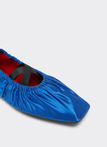 Ferrari Ballet flats in satin Klein Blue 22064f