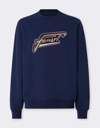 Ferrari Cotton sweatshirt with Ferrari patch Ultramarine 50822f