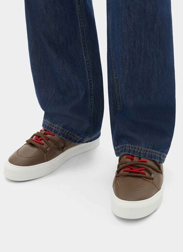 Zapatillas bajas de piel granate Ferrari Zapatillas bajas de piel granate Mimetico CSMLT0006XL00021f