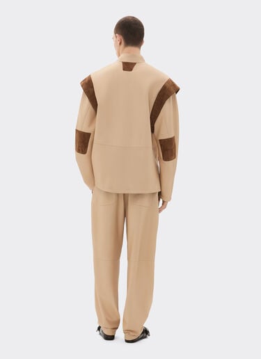 Trousers in nappa and suede Ferrari Trousers in nappa and suede Chalk 22585f