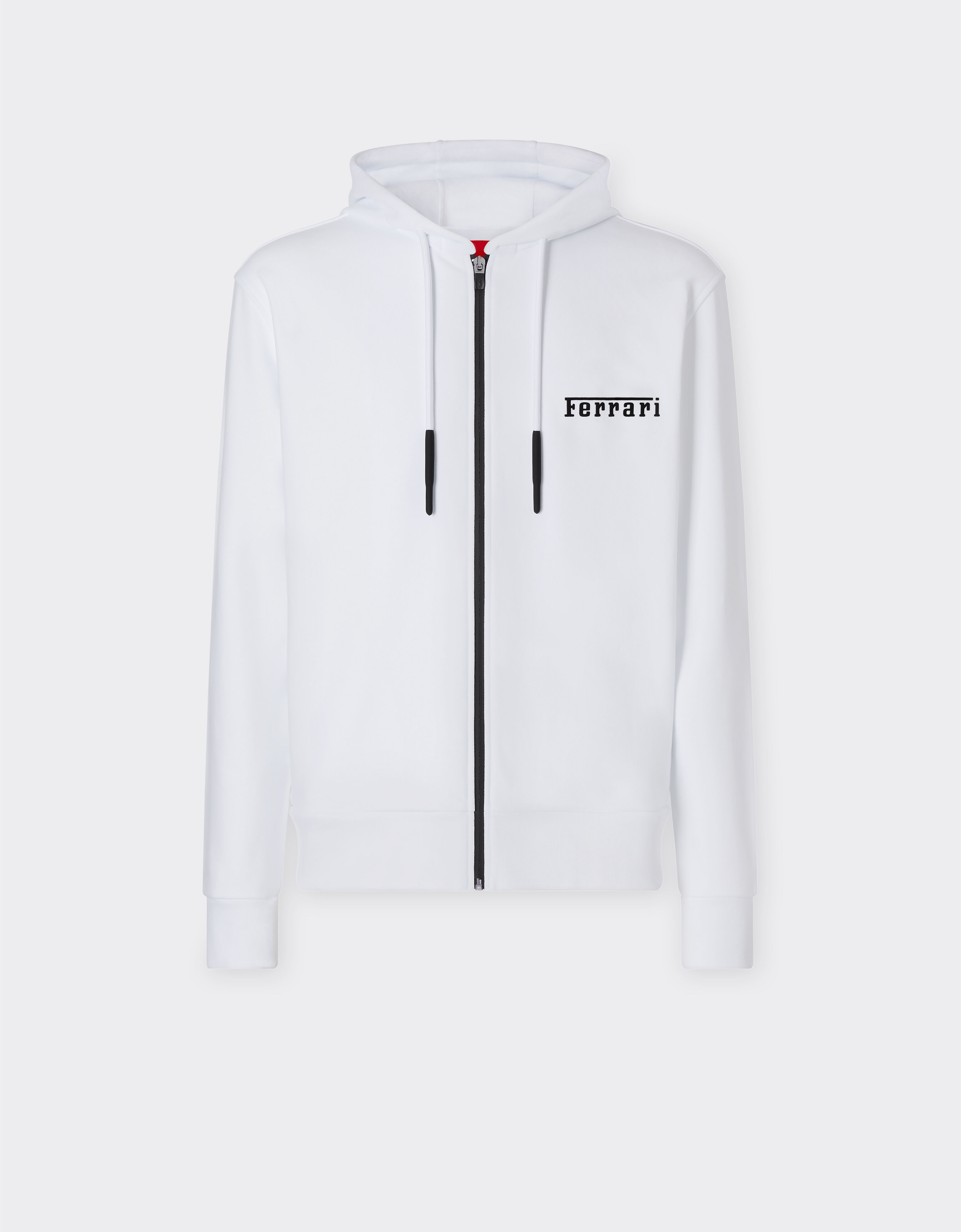Ferrari Sweatshirt mit Kapuze und Ferrari-Logo Optisch Weiß 20452f