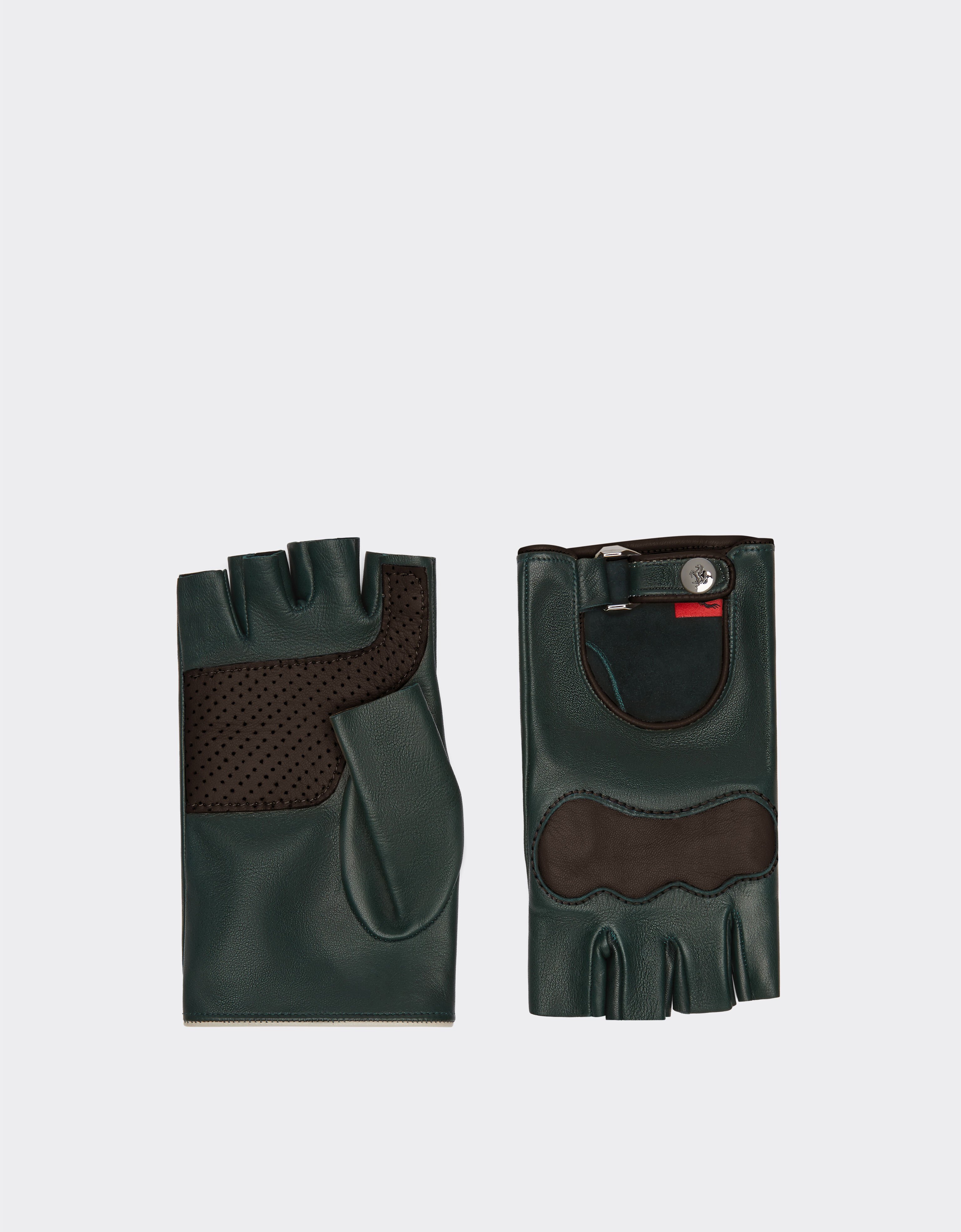 Ferrari Nappa leather driving gloves Verde militar 21351f