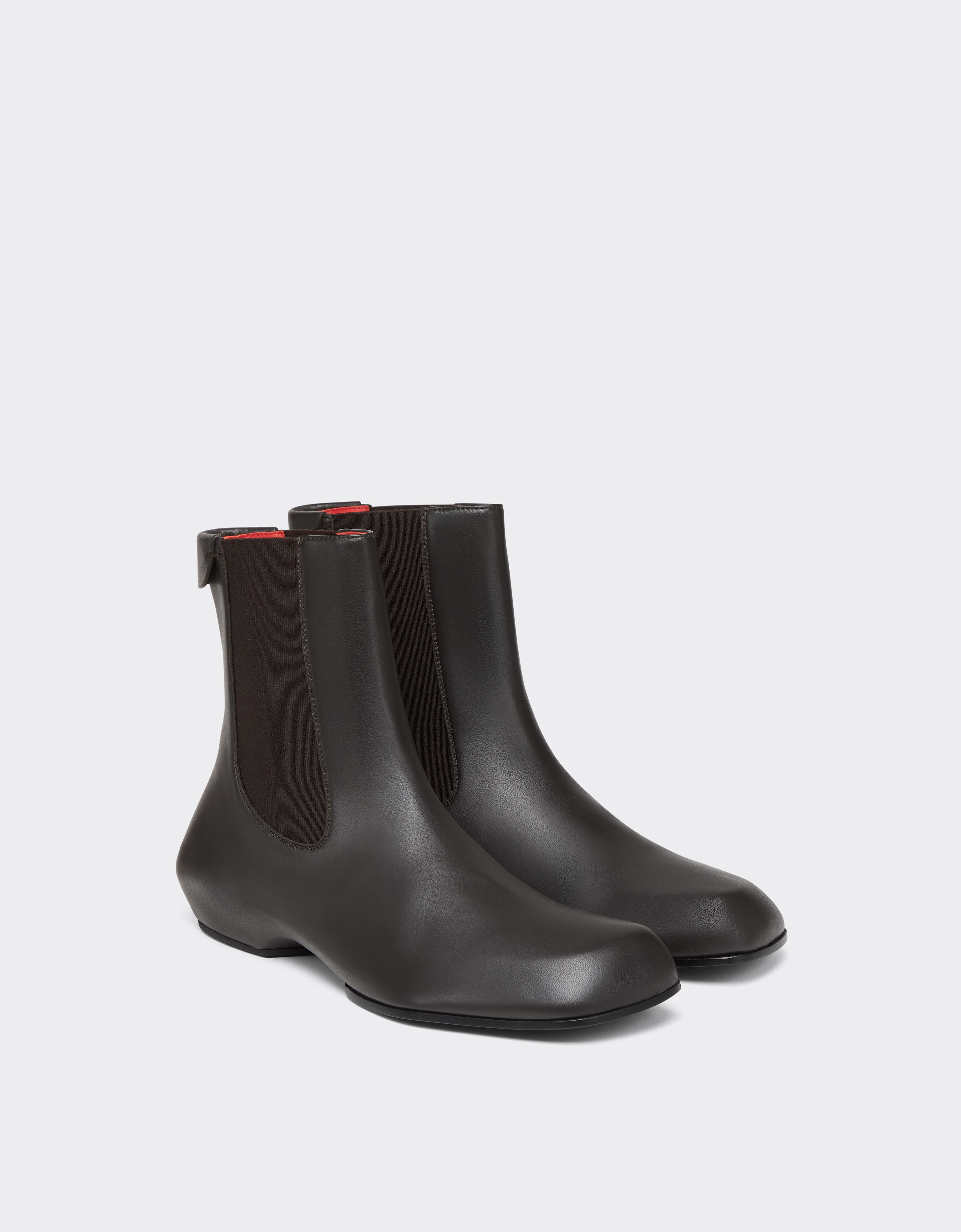 Polished Leather Chelsea Boots Ferrari Polished Leather Chelsea Boots Marrone Scuro CSMCH0002XL00032f