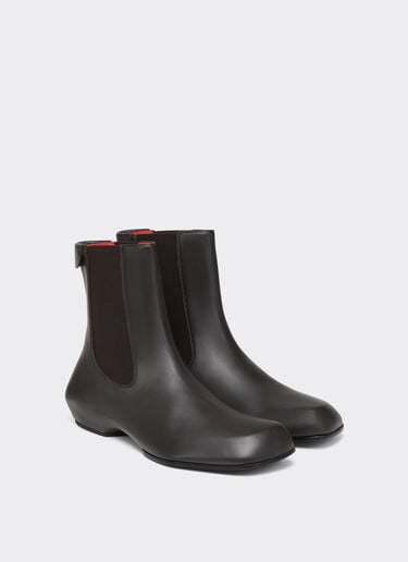 Polished Leather Chelsea Boots Ferrari Polished Leather Chelsea Boots Marrone Scuro CSMCH0002XL00032f