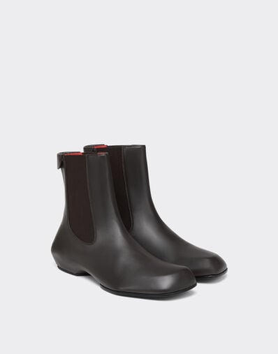 Polished Leather Chelsea Boots Ferrari Polished Leather Chelsea Boots Marrone Scuro CSMCH0002XL00032f