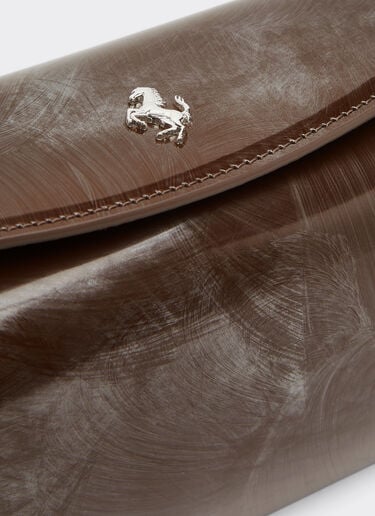 La Ferrari Dino top handle bag in abraded leather Ferrari La Ferrari Dino top handle bag in abraded leather Silver 49766f