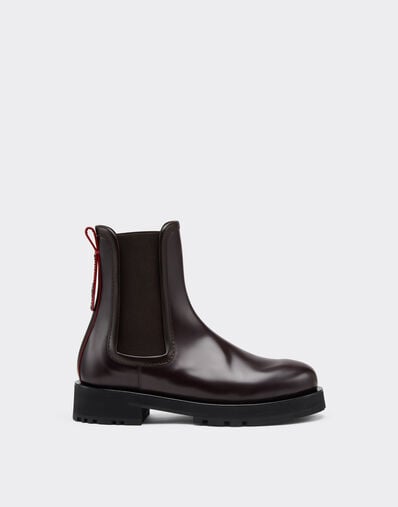 Ferrari Chelsea boot in matte leather Mahogany 49156f