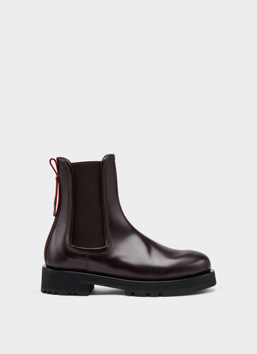 Ferrari Chelsea boot in matte leather Mahogany 49156f