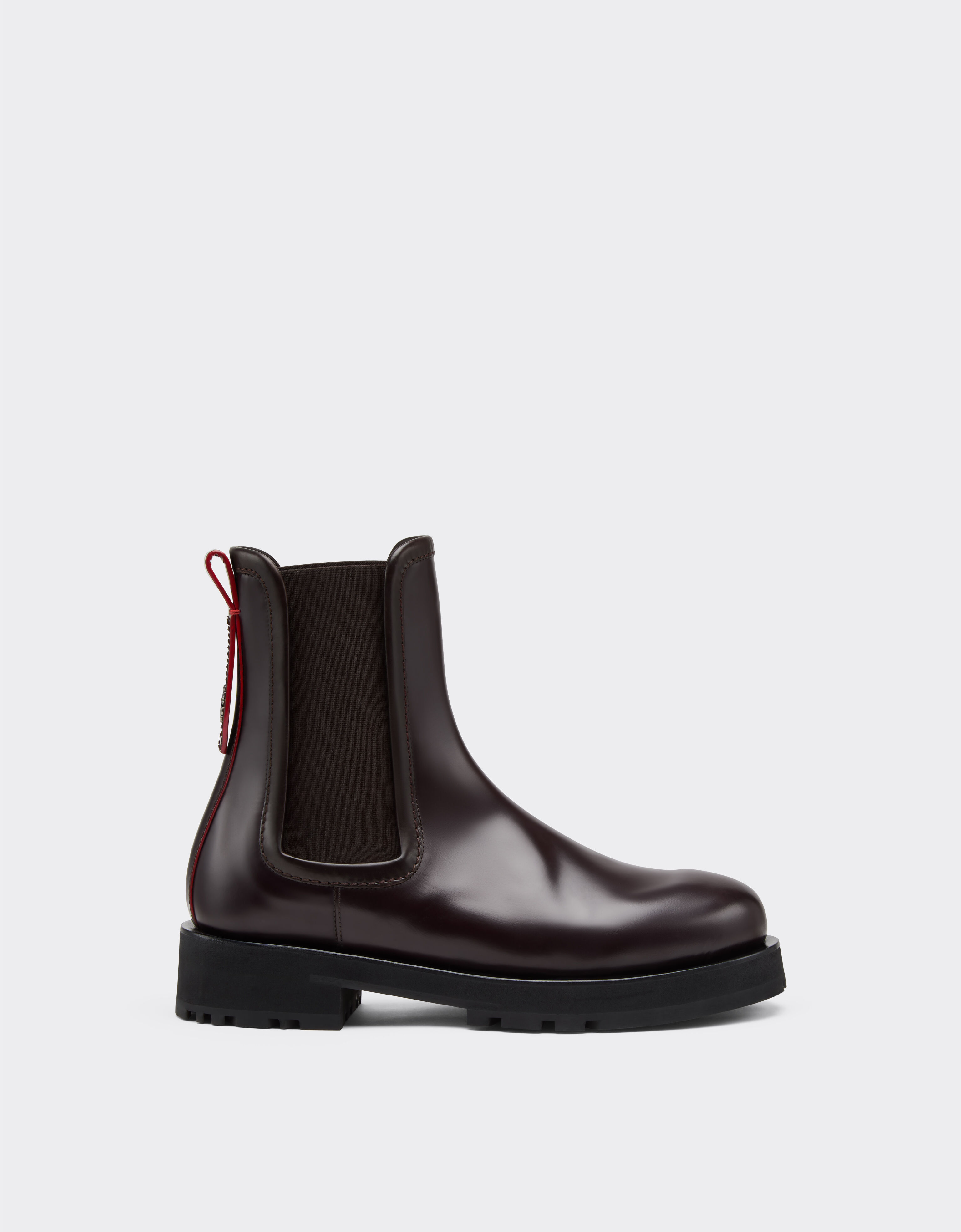 Ferrari Chelsea boot in matte leather Mahogany 49156f