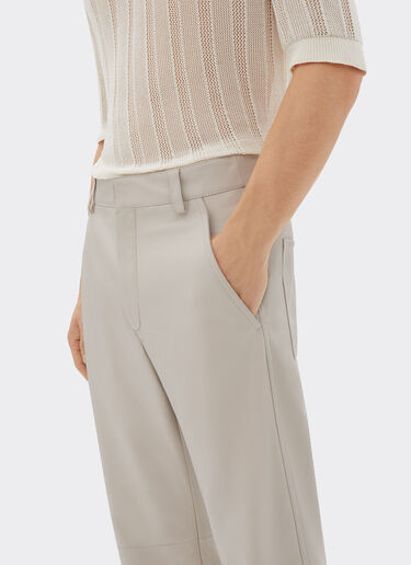 Ferrari Chinos in nappa leather Ecru 21777f