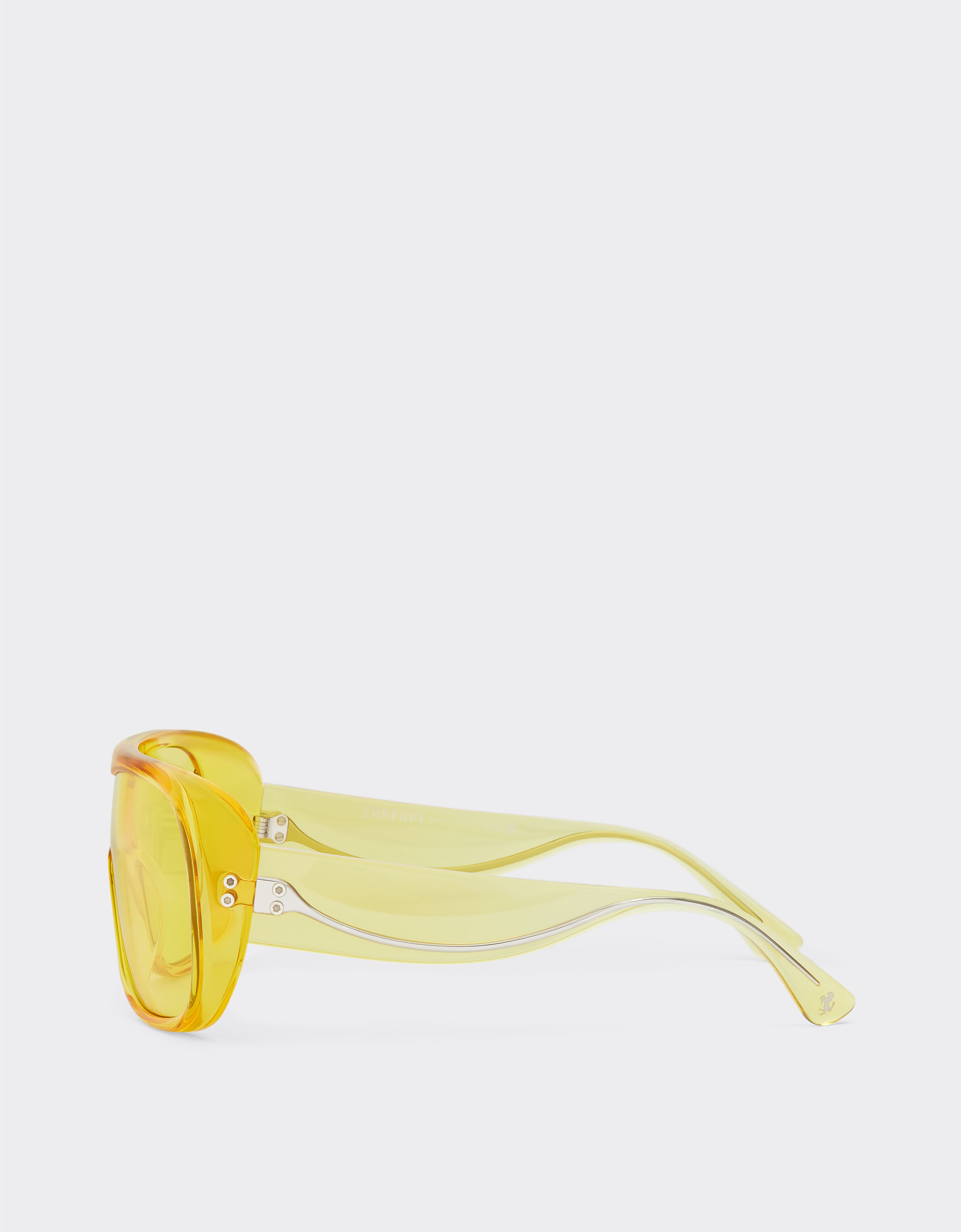 Ferrari Ferrari sunglasses in transparent yellow acetate with yellow lenses Yellow F1278f