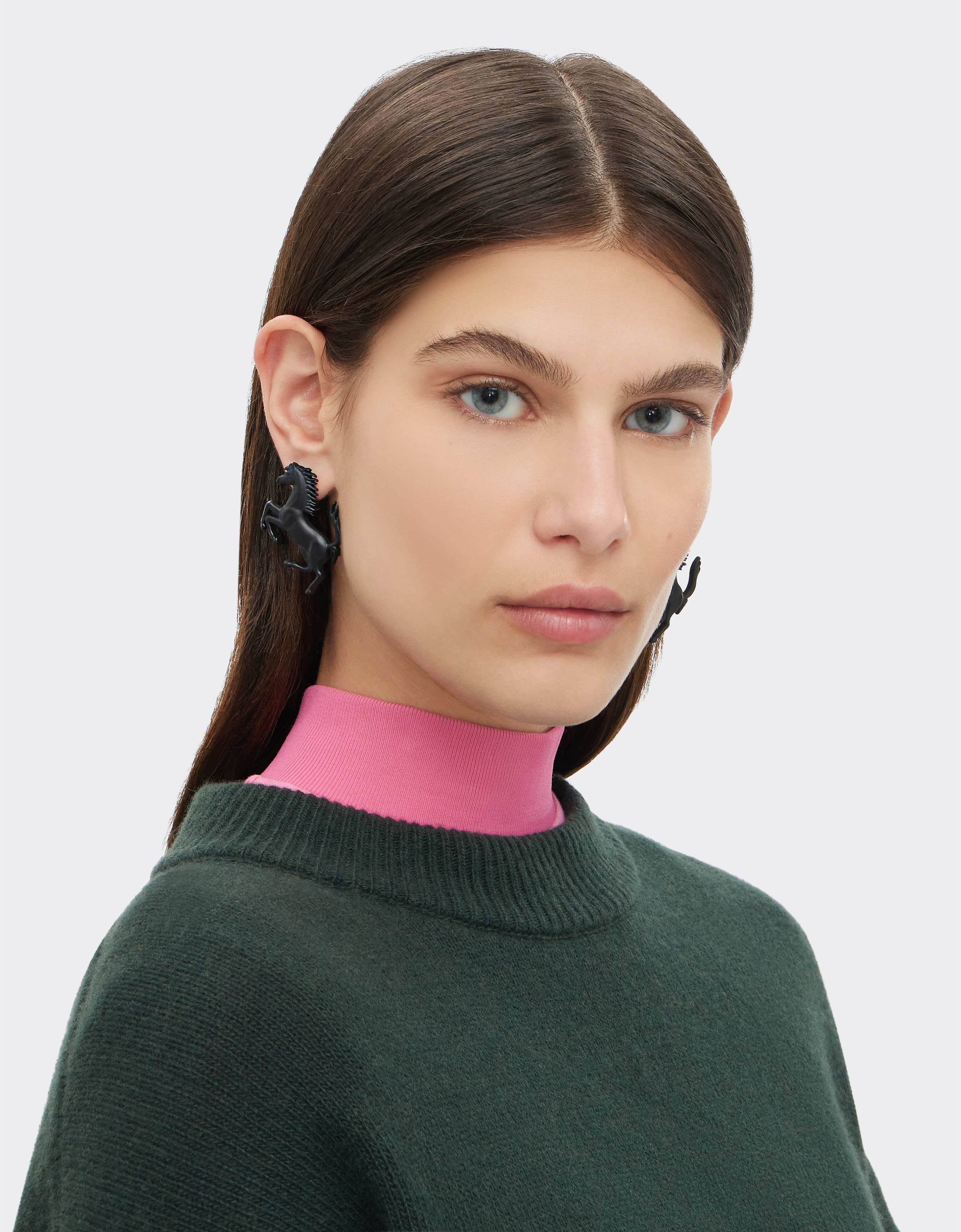 Prancing Horse earrings Ferrari Prancing Horse earrings Charcoal 20014f
