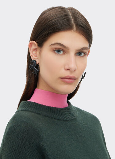 Prancing Horse earrings Ferrari Prancing Horse earrings Charcoal 20014f