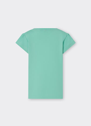 Ferrari Cotton top with Prancing Horse patch Aquamarine 48522fK