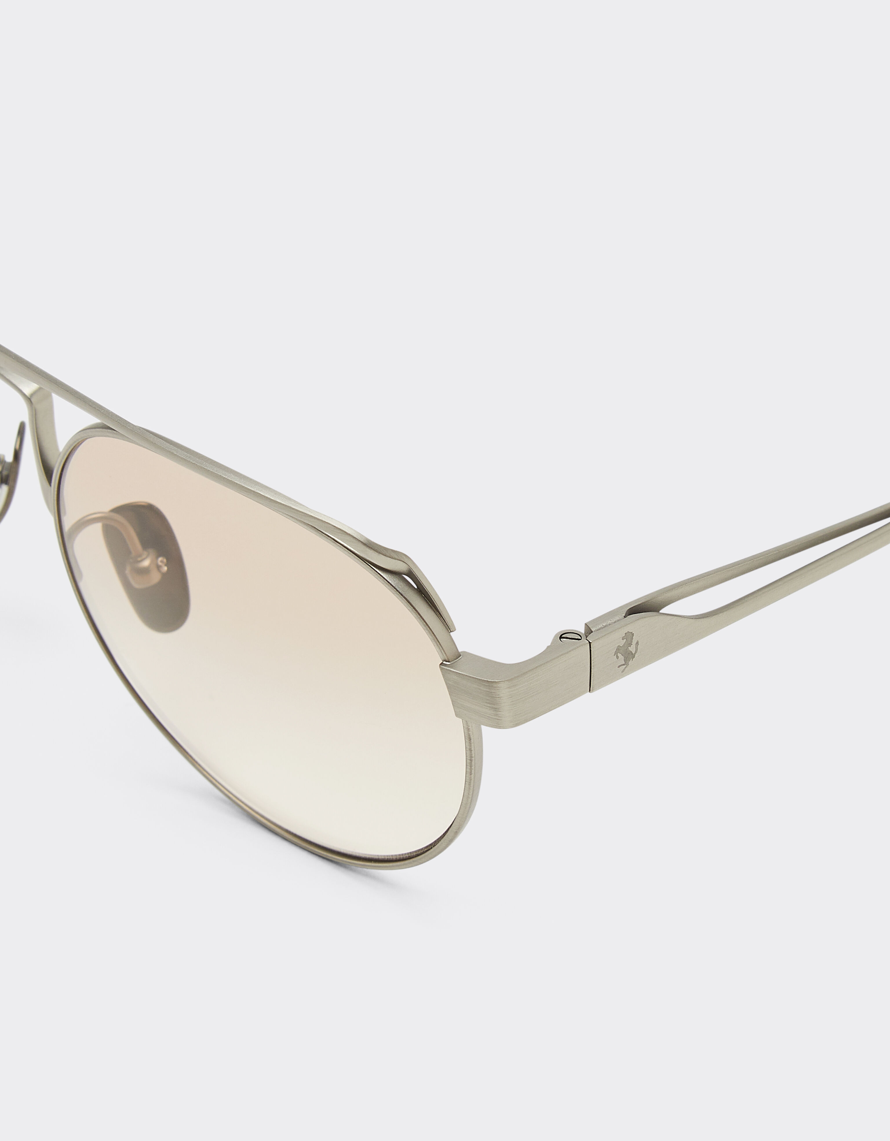 Ferrari Ferrari sunglasses in brushed graytitanium with brown gradient lenses Ingrid LA0EMf
