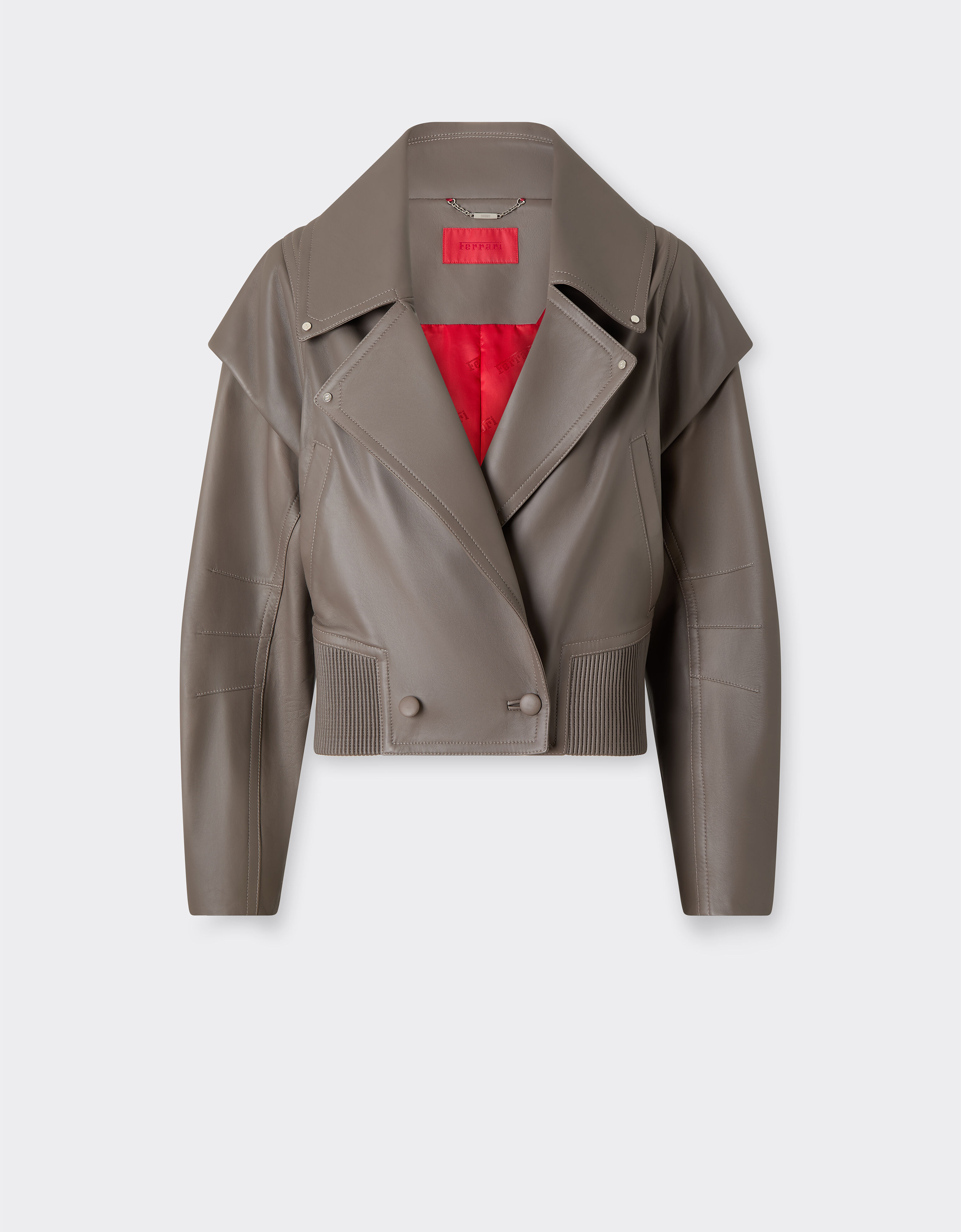 Ferrari Blouson en cuir nappa gommé Clay 50077f