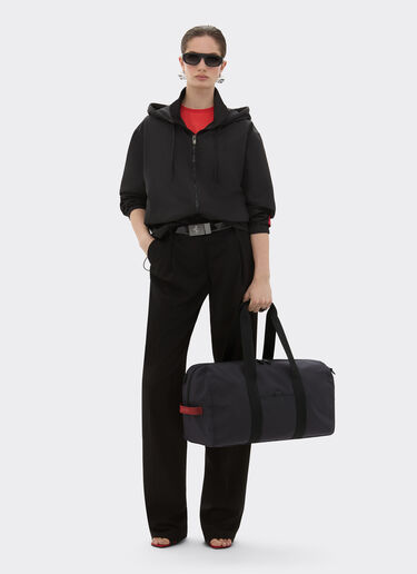 Ferrari Duffle Bag aus Nylon mit Ferrari-Logotape Schwarz 20583f