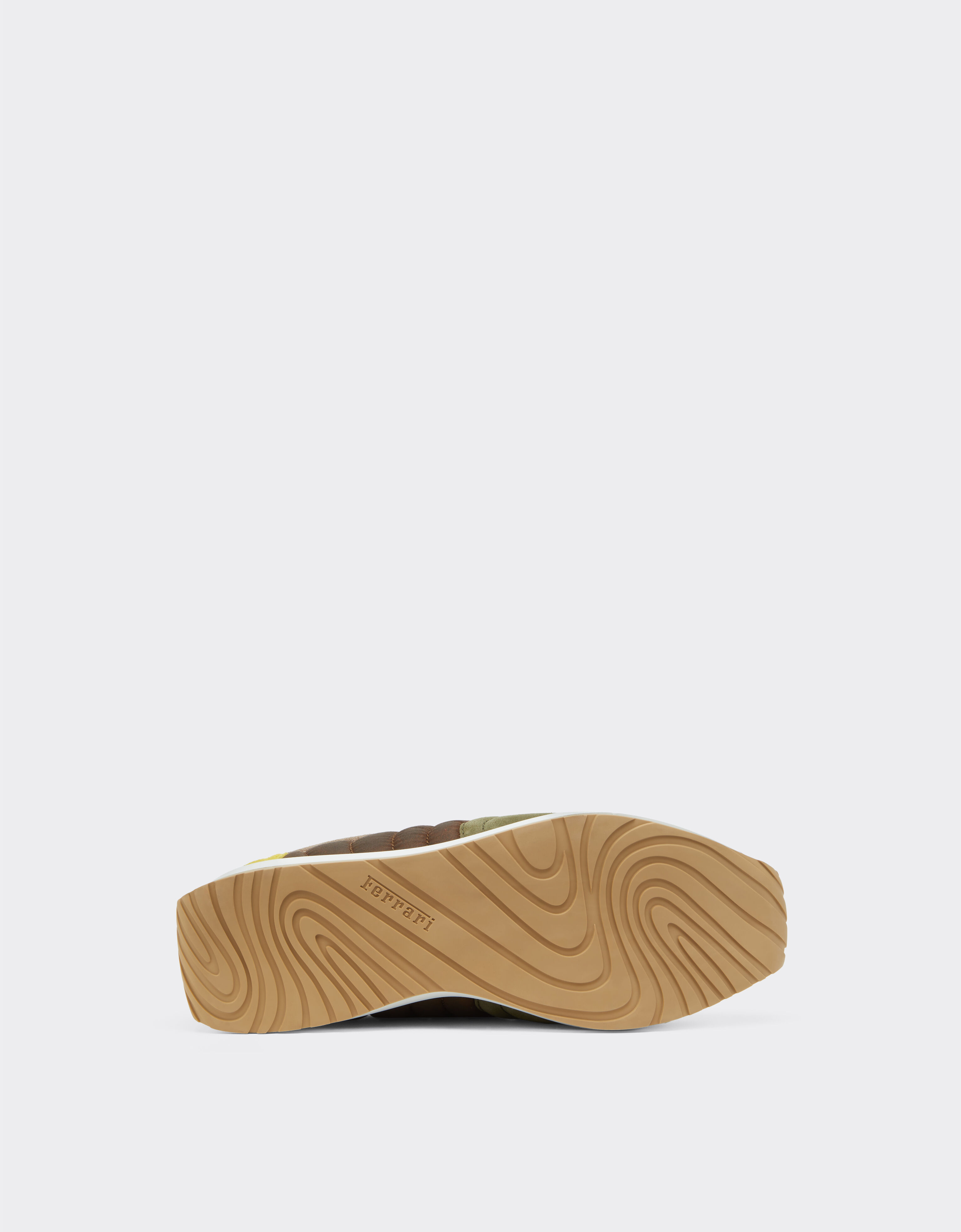 Ferrari Sneaker in suede, nappa leather, and waxed nylon Ebony 49886f