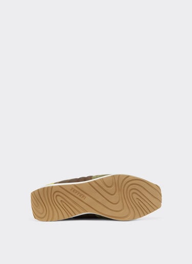 Ferrari Sneaker in suede, nappa leather, and waxed nylon Ebony 49886f