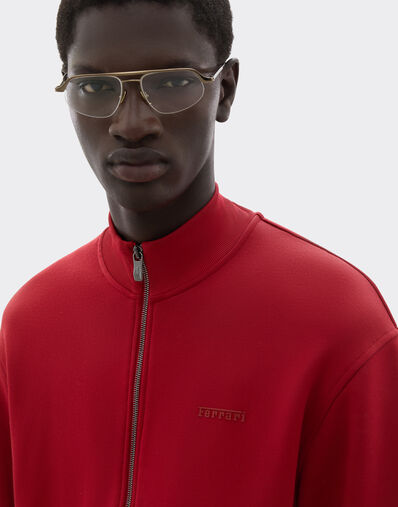 Ferrari Sweat-shirt en jersey technique Rouge Maison 50814f