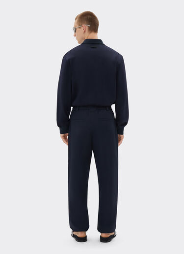 Ferrari Cargo trousers in recycled cotton-blend twill Navy 21863f