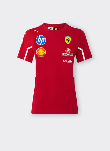 Ferrari T-shirt 2025 Team Puma pour Scuderia Ferrari HP Cerise LA028f