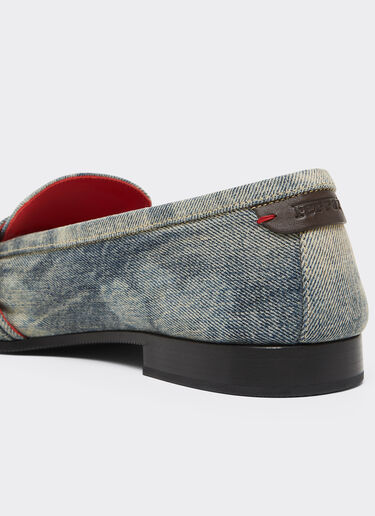 Ferrari Mocassin en denim acidulé Blu Denim 51316f