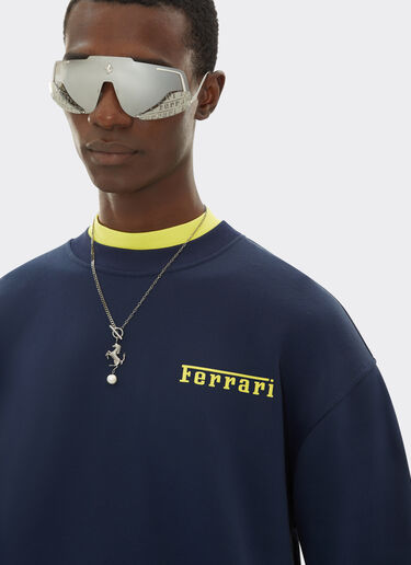 Ferrari Sweat-shirt avec logo Ferrari en silicone Bleu marine 48267f