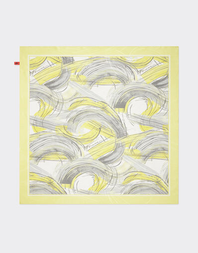 Ferrari Foulard in printed silk twill Giallo Modena 21342f