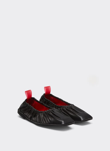 Ferrari Ballerina-Schuh aus Nappaleder Schwarz 21450f