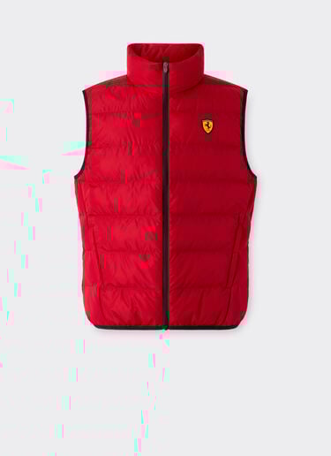  Quilted nylon vest with Ferrari Scudetto Rosso SWMVT0001WNY0003f