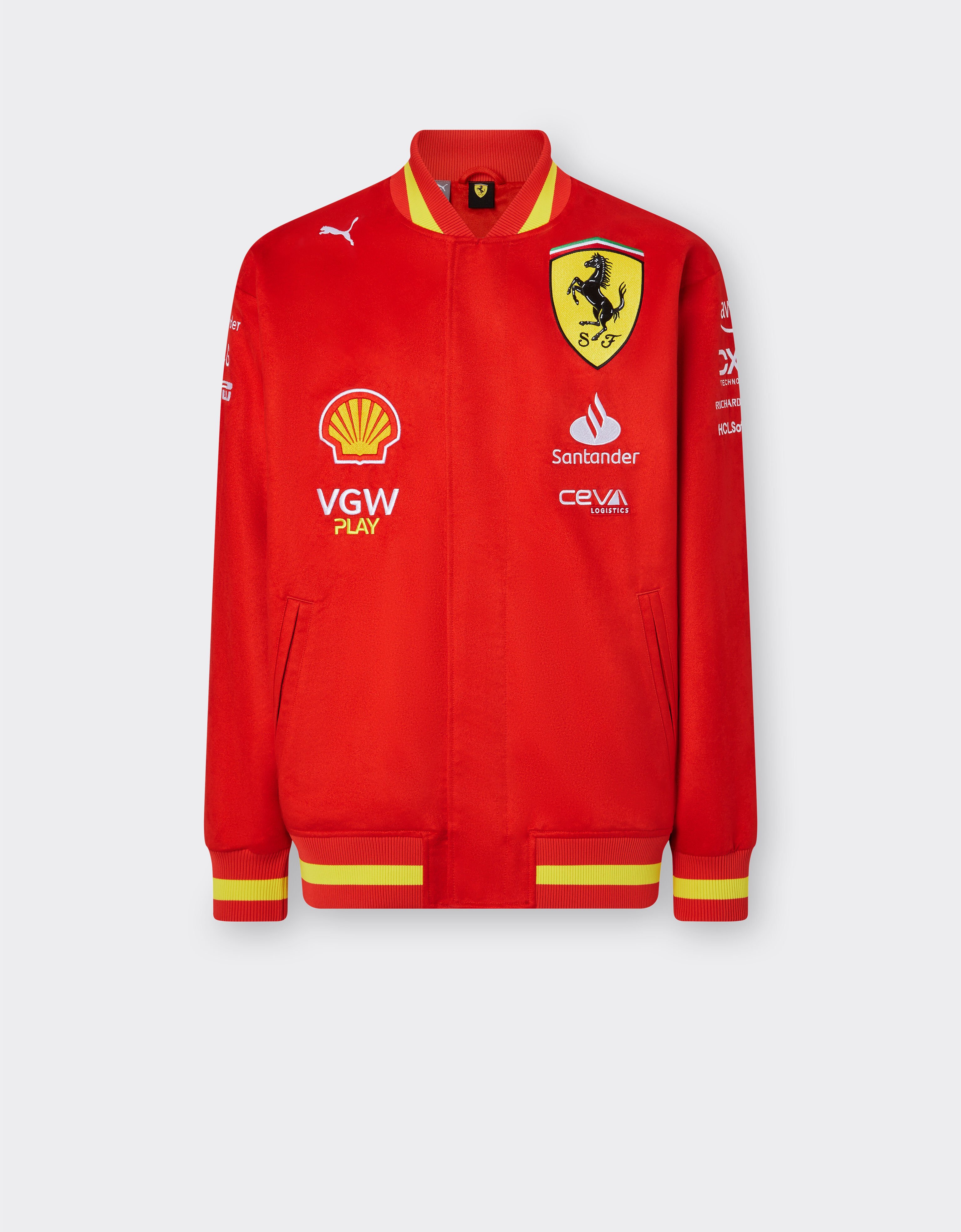 Ferrari 飞行员夹克 Varsity Puma 为法拉利车队 赛车红 F1426f