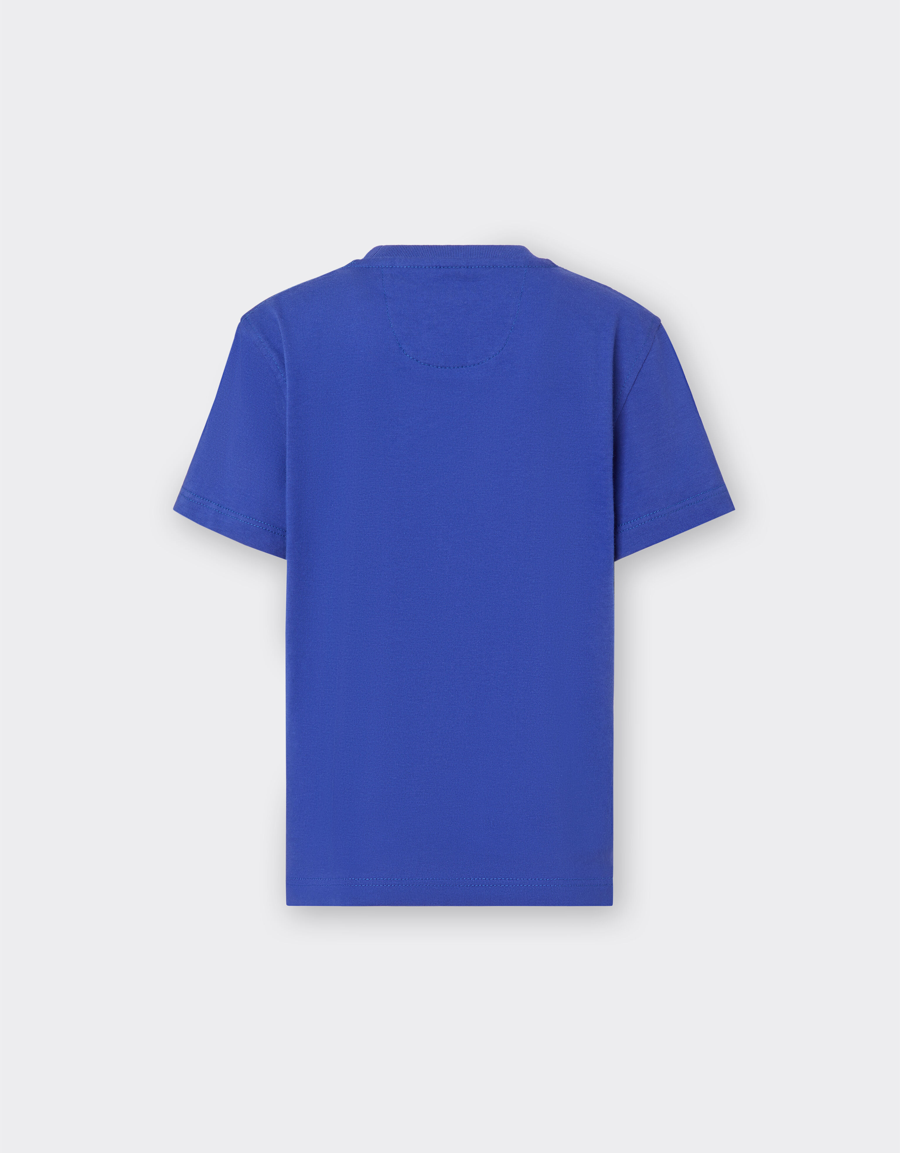 Ferrari Cotton T-shirt with Ferrari logo Antique Blue 20162fK