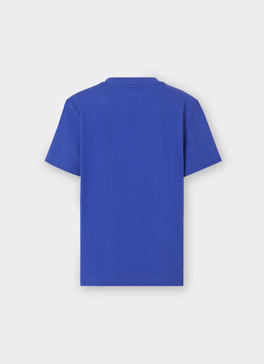Ferrari Cotton T-shirt with Ferrari logo 古蓝色 20162fK
