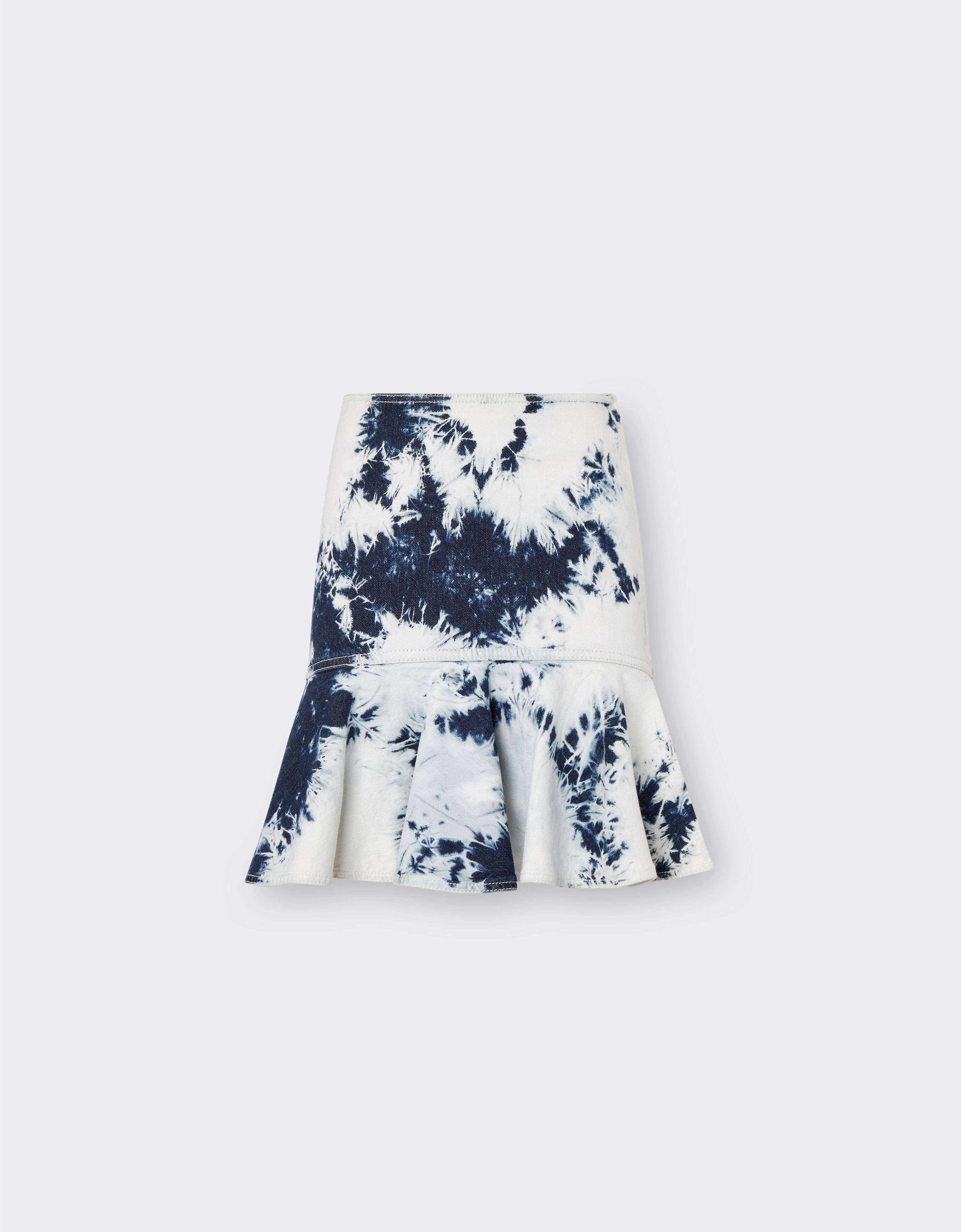 Ferrari Short skirt in Paint Brush denim Optical White 48334f