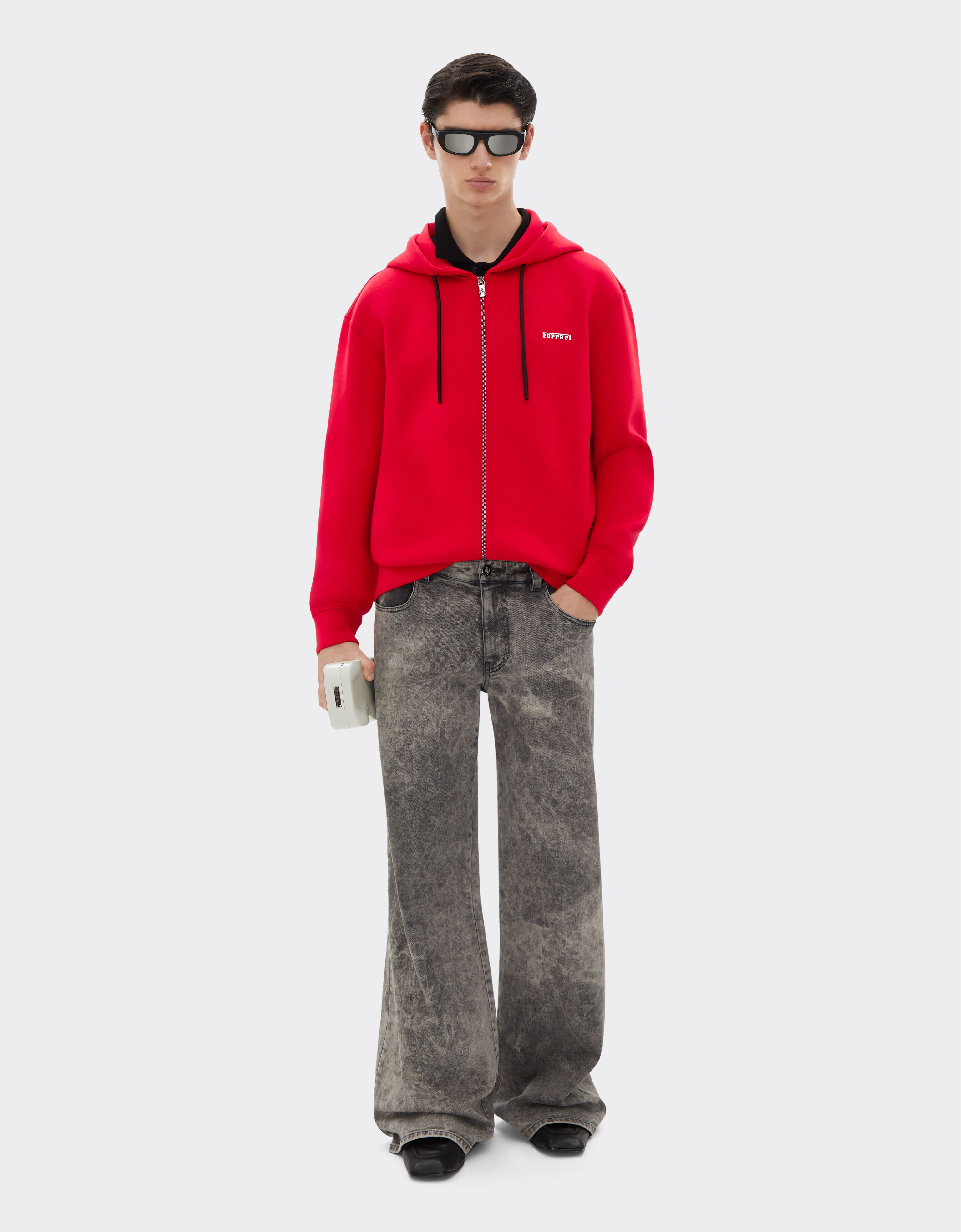 Ferrari Hooded sweatshirt in scuba Racing red 21996f