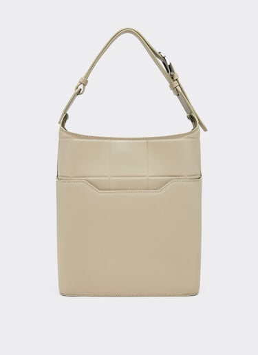 Leather bucket bag Ferrari Leather bucket bag Chalk 49145f