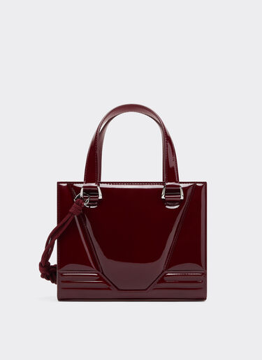 Ferrari GT mini bolso tote Reacondicionado por Ferrari en charol con scooby Burdeos 49876f