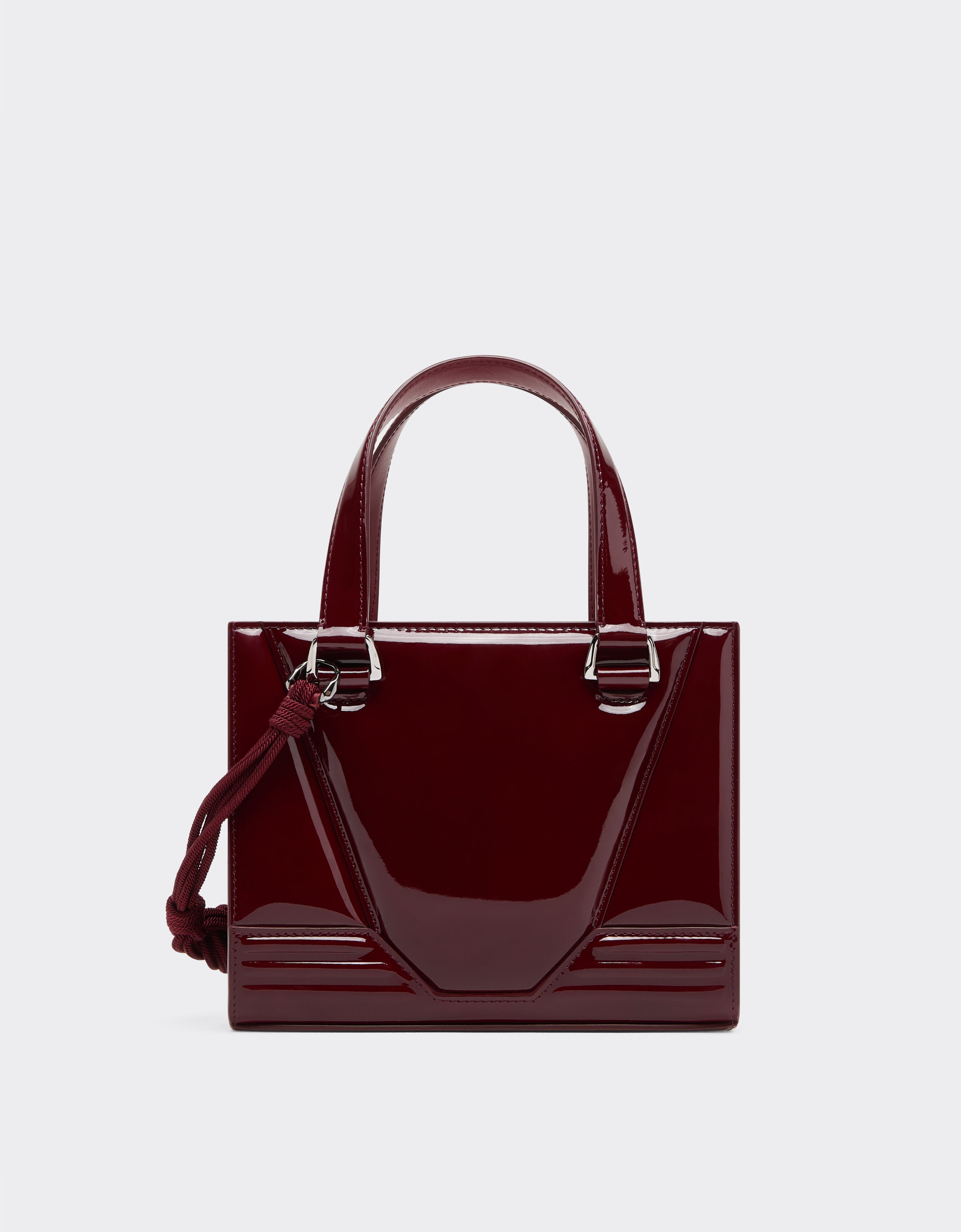Ferrari GT mini bolso tote Reacondicionado por Ferrari en charol con scooby Burdeos 49876f