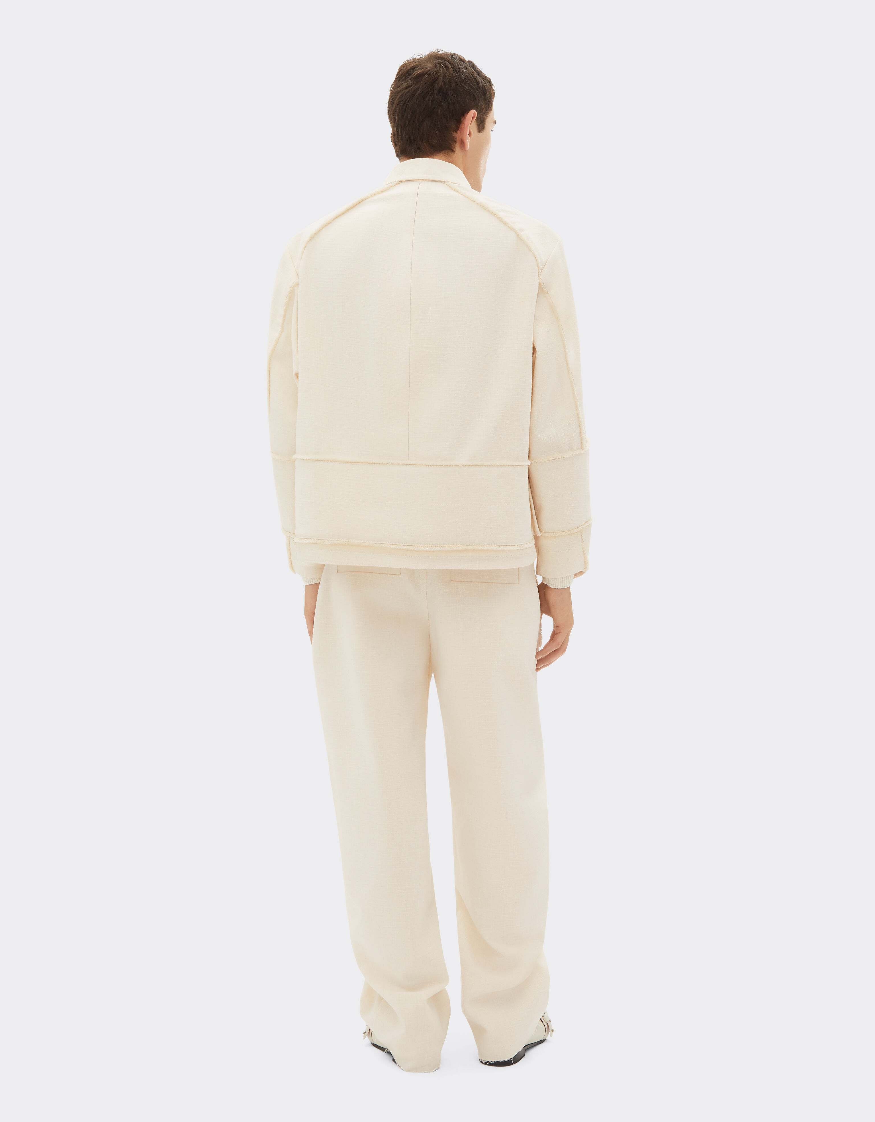 Ferrari Veste en coton malfilè Avorio 50955f