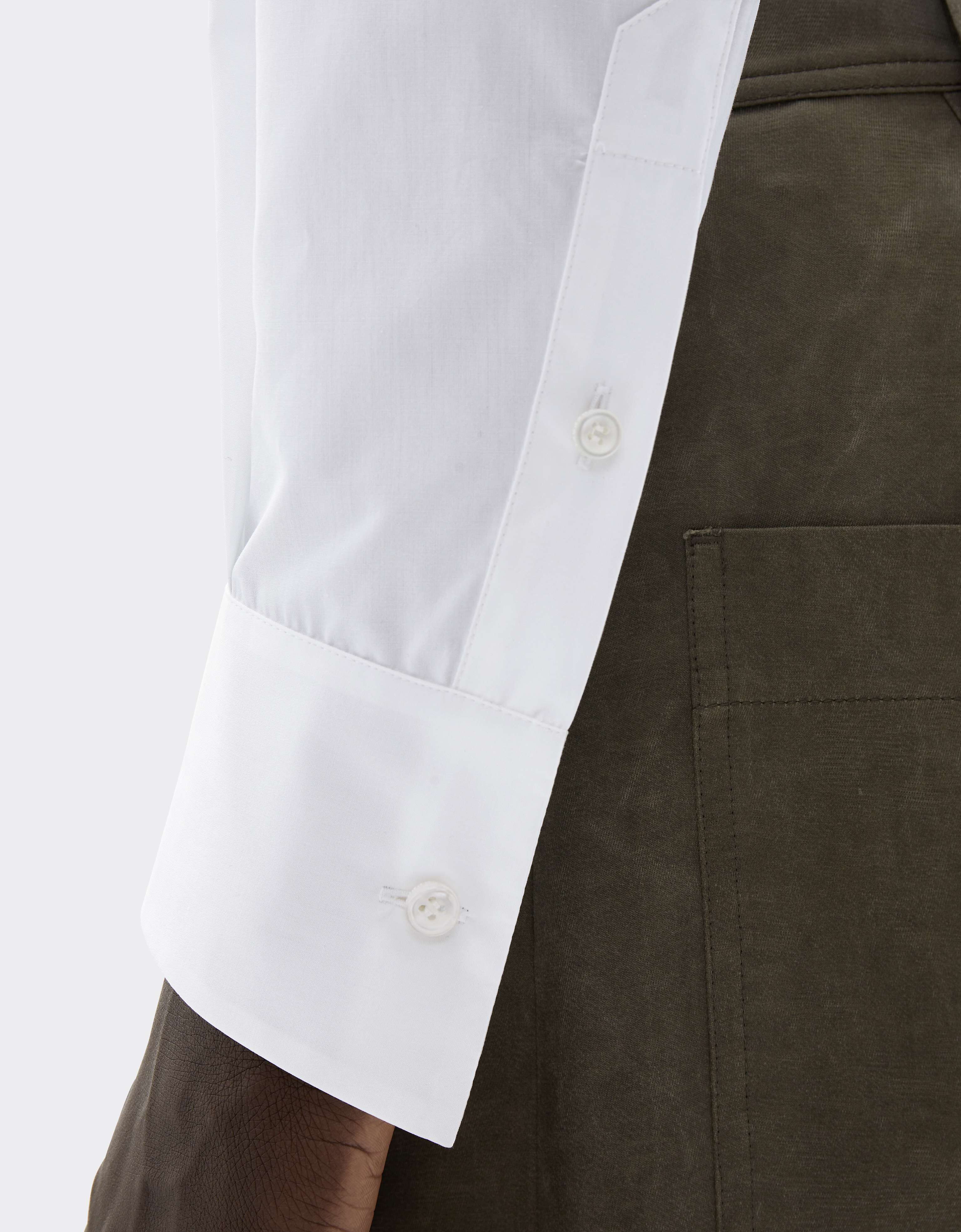 Embroidered Cotton Poplin Shirt Ferrari Embroidered Cotton Poplin Shirt Bianco CWMSH0021WCO0035f