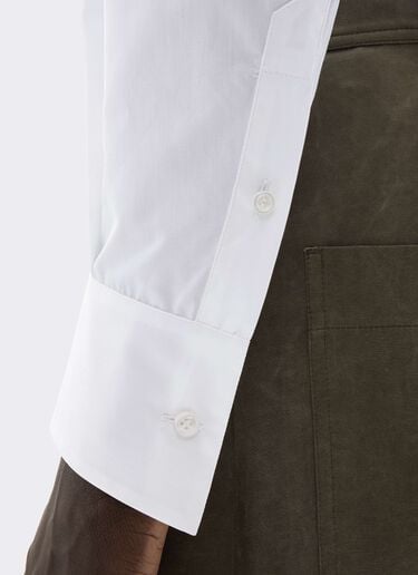 Embroidered Cotton Poplin Shirt Ferrari Embroidered Cotton Poplin Shirt Bianco CWMSH0021WCO0035f