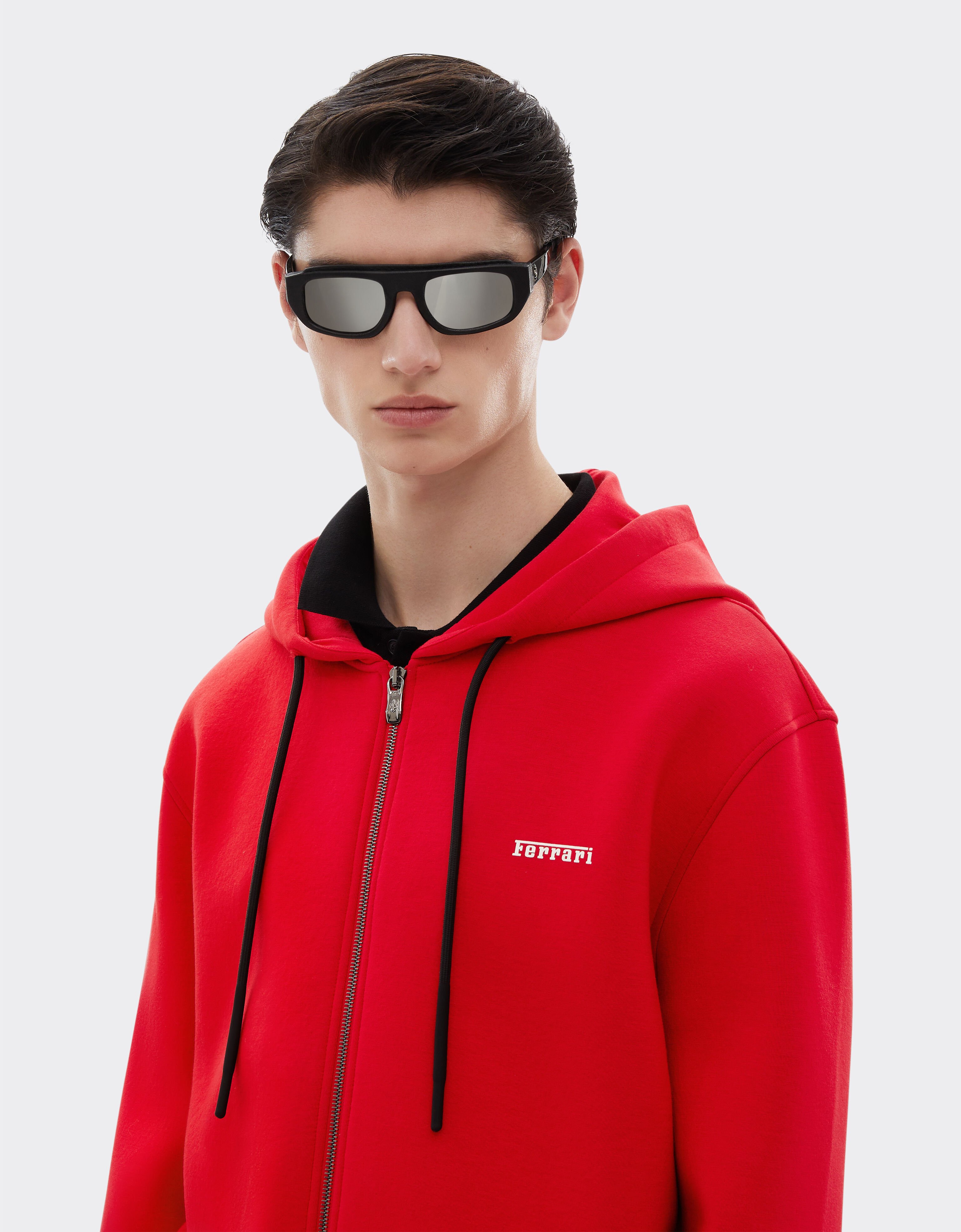 Ferrari Hooded sweatshirt in scuba Racing red 21996f