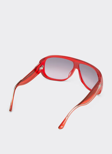Ferrari Ferrari sunglasses in transparent red acetate with pink to red gradient lenses Red F1271f