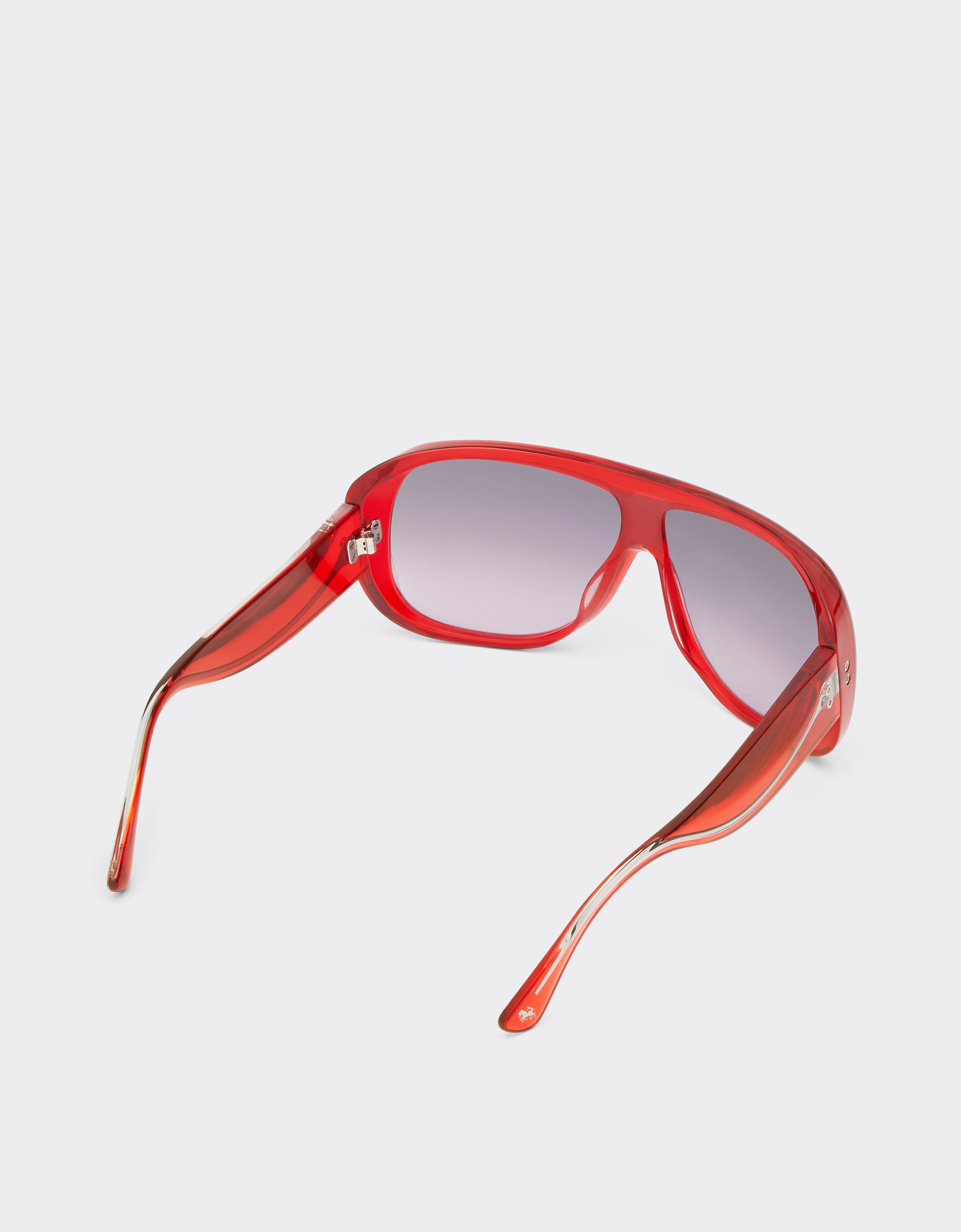 Ferrari Ferrari sunglasses in transparent red acetate with pink to red gradient lenses Red F1271f